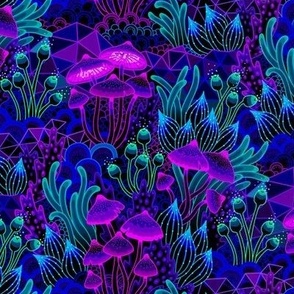 Psychedelic Backdrops, Trippy Mushrooms Fabric Backdrop, Purple Blue And Green newest Custom Banner, Colorful Neon Photo Wall, Hippie Backdrop